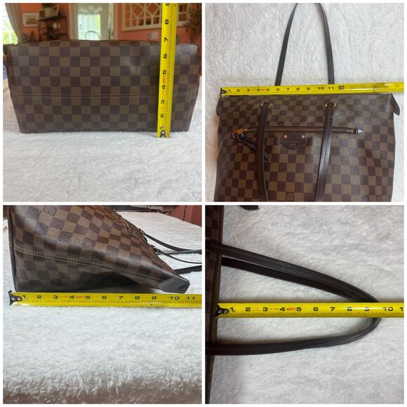 Louis Vuitton Jena MM Damier Ebene Shoulder Bag Tote Gold Hardware Classic 2017 - Picture 10 of 16